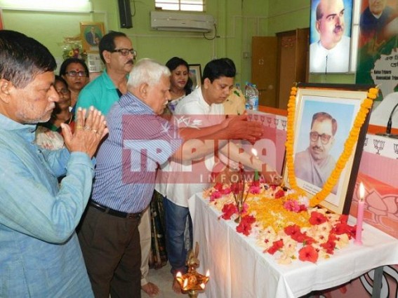 BJP observes Deendayal Upadhyaya's 101st birth anniversary